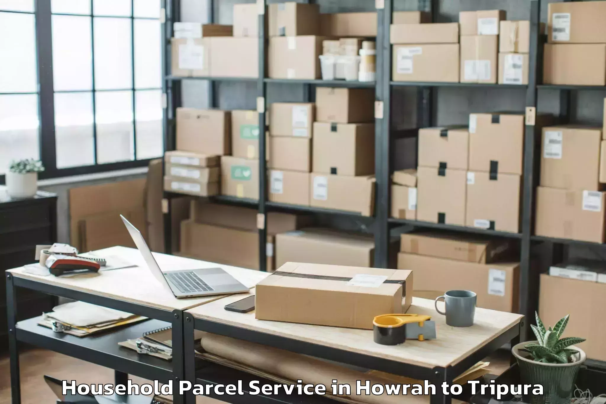 Hassle-Free Howrah to Bishalgarh Household Parcel